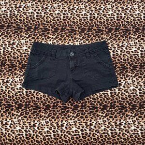 2000s black micro shorts